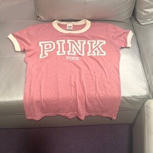 PINK Victoria's Secret Pink Tee with White Accents
